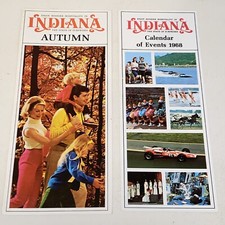 Vintage 1968 Indiana Tourist Travel Brochure & Calendar of Events picture