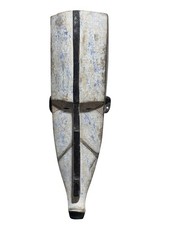 # 1290 Vintage Large Fang Mask Elongated Face Gabon African Mask 31.5