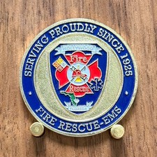 Hollywood Florida Fire Rescue EMS Local 1375 Challenge Coin  W#9 picture