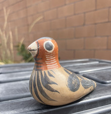 VTG Mexican Tonala Pottery Bird Figurine Hand Painted Folk Art Mex 4” picture