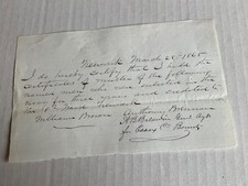 CIVIL WAR US NAVY NOTE HOLD MUSTER FOR TWO 1865 NEWARK CERTIFICATES OF MUSTER picture