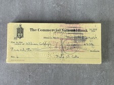 VTG The Commercial National Bank Of Ithaca MI canceled Check Albion College Rare picture