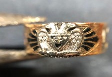 Vintage 1955 14K Gold Masonic Ring – 32° Scottish Rite – Kinney Maker – “Virtus picture