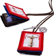 Five Fold Scapular with St. Benedict Medal and Crucifix | Scapular Devotional... picture