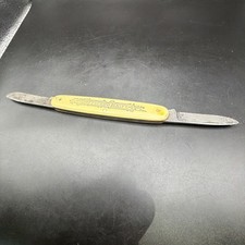 Vintage Hibbard Spencer Bartlett Co 222 Yellow Celluloid Office Pen Knife picture