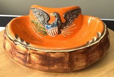 Vtg 1960's-70's Atlantic Mold Pottery  American Eagle Ashtray/Jewelry Dish USA picture
