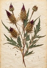 Autumn Seed Pod Herbarium Sheet - Vintage Botanical Wall Art Print picture