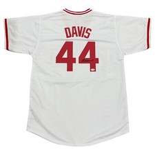 Eric Davis Autographed Cincinnati (White #44) Custom Stitched Jersey - JSA picture
