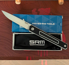 SRM 125L-GB Black G10 Handle Stainless Clip Point Liner Lock New In Box picture