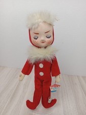 LiL DEBBIL Christmas  Stockinette Figurine Holiday Fair Japan #D2/101 Vtg 1963 picture