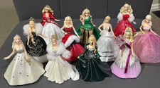 Lot of 11 Hallmark Barbie Celebration Ornaments, 2001-2012, No Boxes picture