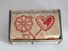 Vtg Nordic Ware Double Rosette and Timbale Iron-Seven Rosettes With Handle-Good picture