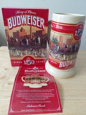 2026 Budweiser Clydesdale Holiday Stein 150th Anniversary 47th Edition COA picture