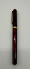 Vintage BelAge Platinum Fountain Pen Red w/ Gold Color Accents picture