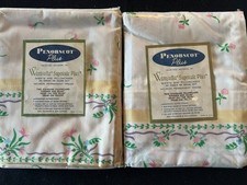 Vintage NIP Wamsutta Supercale Floral 2 Pair Pillowcases Penobscot Made USA picture