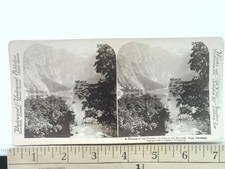 Obersee Bavarian Alps Stereoview Underwood & Underwood 1899 Landscape Germany picture