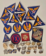 Lot of Vintage WW2 US Army Airforce Patch Pins picture