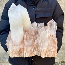 18.5LB A+++Large Natural white Crystal Himalayan quartz cluster /mineralsls picture