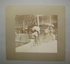 Antique 19th C 1880s Mounted Photo Black Boy With Large White Bundle on His Head picture