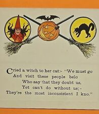 Antique Vintage Halloween Postcard Gibson,  Unposted, Bold Graphics  picture