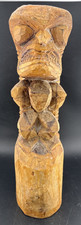 Vintage Hand Carved Wood Tiki Statue 12.5
