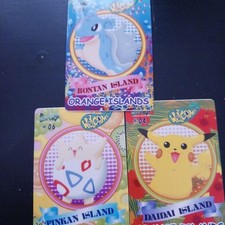 Pokemon Sealdass Orange Islands 3 Sticker Cards Pikachu Lapras Togepi 1999 picture