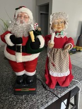 Vintage Telco Motion-Ettes Santa & Mrs. Claus 24