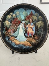 1990 Kholui Russian Collector Plate Song of Love Sergey Devyatkin Snow Maiden picture