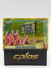 2025 Topps Chrome Sapphire Spongebob 25th Brain Coral Fields #44 Gold 4/50 picture