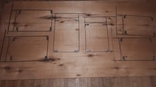 6 Antique Eastman X-Ray Developing Frames 11x14 and 10x12 mid-century, used picture