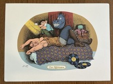 —R. CRUMB— GORGEOUS Print: “ The Nightmare”  (~16”x12”)  *HTF French Import* picture