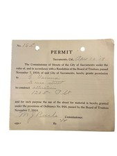 Vintage 1910s Sacramento Building Permits Set Of 7 Historic Ephemera Authentic C picture