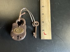 REPO.Colt Gate Lock W/ 2 Keys & Antique Look Finish Brass Tag W/ Colt Logo picture