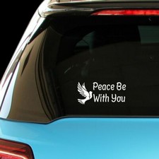 PEACE BE WITH YOU Christian Car Laptop Wall Sticker Decal picture