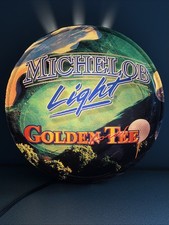 Vintage 2001 Michelob Light Golden Tee Lighted Sign Grimm Anheuser Busch ~15” picture