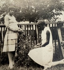 1928 ~ African American Women Modeling In The Garden Dressed Up Lot Of 3 picture
