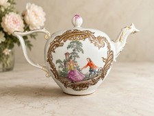 Extremely Rare 18 Century MEISSEN Tea Pot. Antique MUSEUM quality Piece picture
