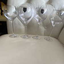 Lenox Solitaire Platinum Signature Crystal Stemmed Wine Glasses 10 oz Set of 4 picture
