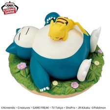 New Pokemon Relaxing Time PIKACHU AND SNORLAX Figure picture