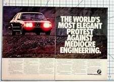Vintage 1981 BMW 733i Car Magazine Ad The World's Most Elegant Protest picture