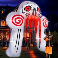 Inflable Halloween 2025 Arco Fantasma Blanco 9FT Luces LED Decoración Exterior picture