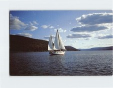 Postcard A Lone Sailboat Finger Lakes New York USA picture