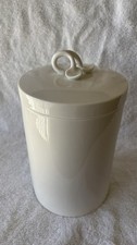 Martha Stewart Collection Exclusively for Macy’s White Lidded Canister w/Leaf picture