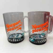 Two Vintage Newport Cigarettes Racing Mug w/Model Car Inside Hot Wheel Die cast picture
