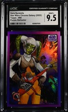 Hera Syndulla 2022 Topps Chrome Star Wars Galaxy #98 Purple #/25 SGC 9.5 picture