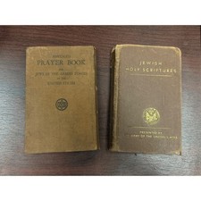 WWII Jewish Prayer Book & Holy Scriptures Set 1941 1942 US Army Navy Pocket Size picture