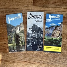 3 Vintage 1952 - Yosemite National Park California  - Souvenir Brochures picture