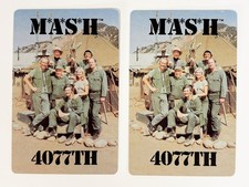 Vintage M*A*S*H 4077th single swap playing cards (2); RARE; 10th Anniversary; TV picture
