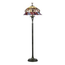 3 Light Tiffany-style Roses Scalloped Floor Lamp 20
