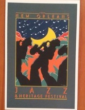 1980 Vintage New Orleans Jazz Fest Poster Phillip Collier -5291/10,000- picture